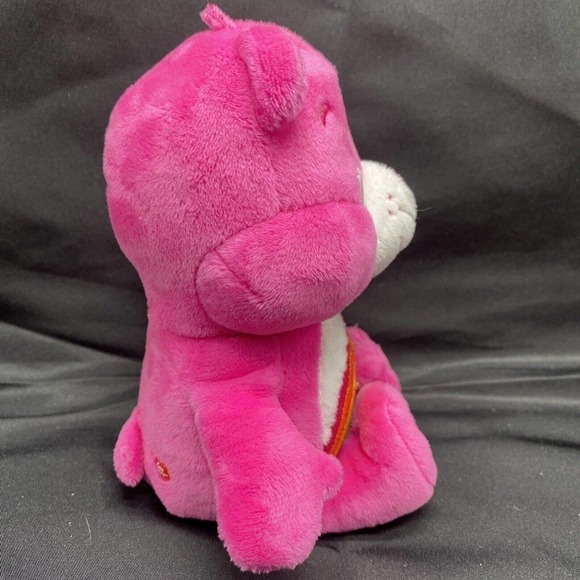 Care Bears Cheer Bear 8” Soft Pink Plush Stuffed Just Play 2015 Rainbow toy - Picture 5 of 8